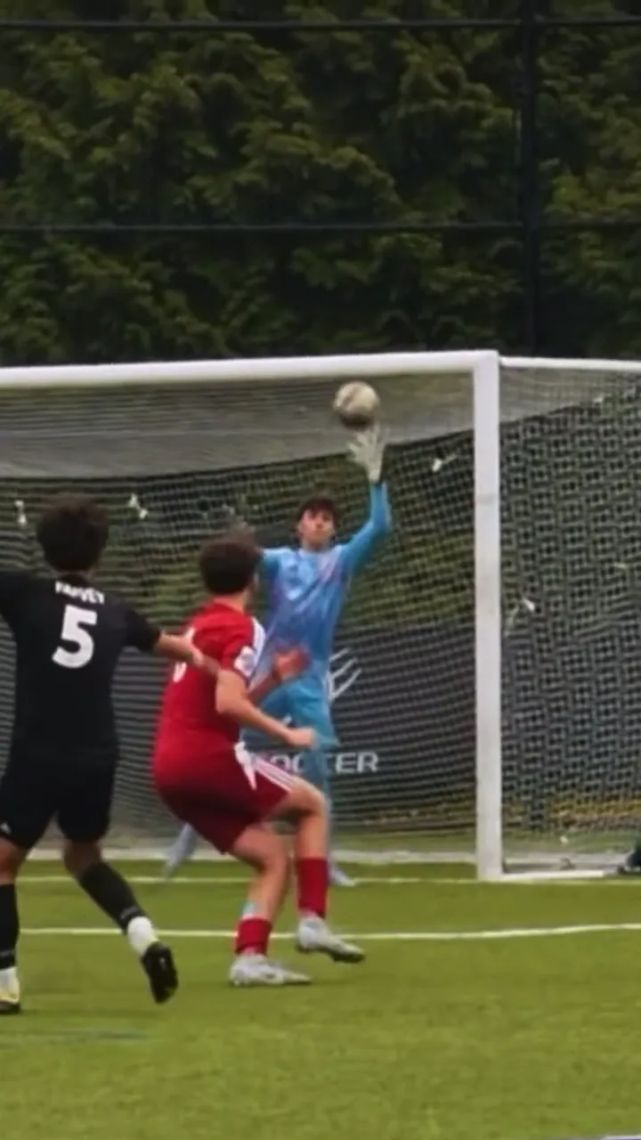 Soccer player featured in an athletic highlight reel